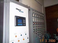 The hydraulics control panel for the seven jack rams, to raise this 200+ tonne craft nearly 30 feet into the air